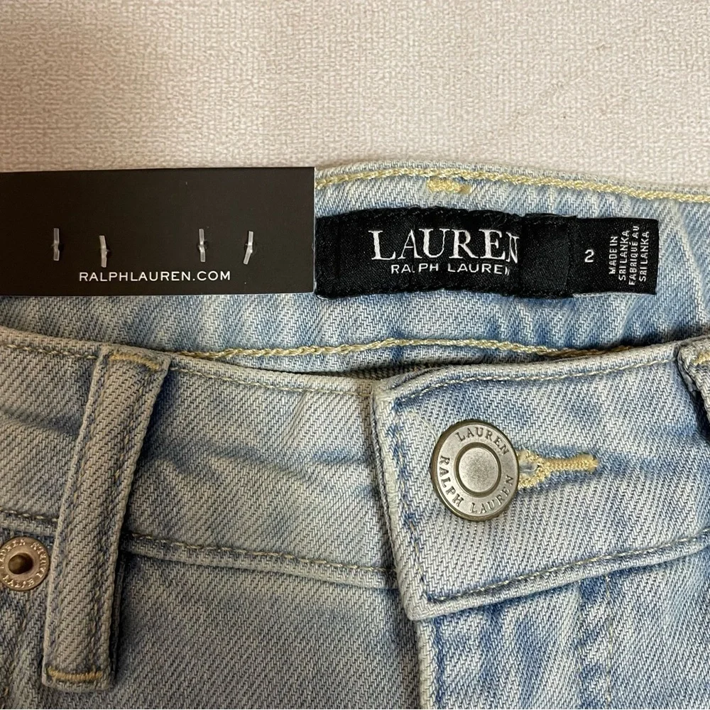 NWT New Lauren Ralph Lauren High-Rise Straight Ankle Jeans Size 2